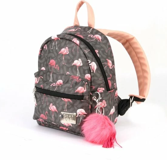 Beste Pirce ???? Oh My Pop - Flamingo - Rugtas - Zwart - Hoogte 27cm ❤️ 4 Beste Pirce ???? Oh My Pop - Flamingo - Rugtas - Zwart - Hoogte 27cm ❤️ - Afbeelding 2