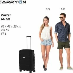 Beste deal ???? CarryOn Porter ® Reiskoffer - 66cm Trolley Met TSA-slot - OKOBAN Registratie - Zwart ⌛ 12 Beste deal ???? CarryOn Porter ® Reiskoffer - 66cm Trolley Met TSA-slot - OKOBAN Registratie - Zwart ⌛ -Samsonite Winkel 550x526 5
