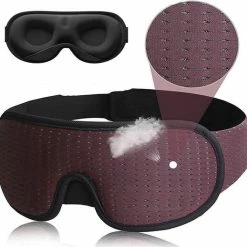 Uitgang ✨ NorthBase ® Slaapmasker Luxe - 100% Verduisterend Rood - 3D Traagschuim Black Friday ????