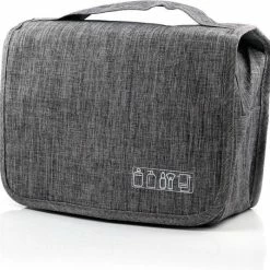 Flash-uitverkoop ✔️ Merkloos Decopatent® Ophangbare Toilettas Met Haak - Dames & Heren - Travel Bag Organizer - Waterdichte Reis Tas - Mannen & Vrouwen - Grijs ✨ -Samsonite Winkel 550x535 1