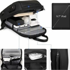 Begroting ???? Merkloos Vaderdagcadeau - Rug/Schouder Veiligheidstas - Met TSA-lock - Laptop Tas - Mini Bastion - Anti Diefstal - Zwart ???? -Samsonite Winkel 550x538 12