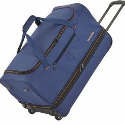 Korting ✨ Travelite Basics Wheeled Duffle 70cm Expandable Navy/Orange ????