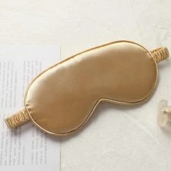 Flash-uitverkoop ???? Merkloos Premium Zacht Zijden Slaapmasker - Verduisterend - Goud - Verkrijgbaar In Veel Verschillende Kleuren ✔️