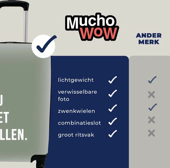 Beste deal ???? MuchoWow® Koffer - Quotes - Spreuken - Mij Niet Bellen. - Groen - Past Binnen 55x40x20 Cm En 55x35x25 Cm - ???? Handbagage - Trolley - Fotokoffer ???? 6 Beste deal ???? MuchoWow® Koffer - Quotes - Spreuken - Mij Niet Bellen. - Groen - Past Binnen 55x40x20 Cm En 55x35x25 Cm - ???? Handbagage - Trolley - Fotokoffer ???? - Afbeelding 4