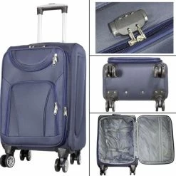 Alternative view of Coupon ???? Travelsuitcase - Maribor - 3delig Reiskofferset - Kwalitatief Nylon Stof - Blauw - Dé Marie ????