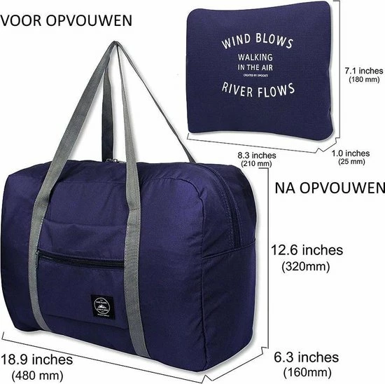 Beste Pirce ❤️ Merkloos Duffelbag - Reistas - Sporttas - Opvouwbare Reistas - Weekendtas - Donkerblauw ✨ 5 Beste Pirce ❤️ Merkloos Duffelbag - Reistas - Sporttas - Opvouwbare Reistas - Weekendtas - Donkerblauw ✨ - Afbeelding 3