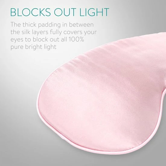 Nieuw ???? Navaris Oogmasker Van 100% Zijde – Superzacht Slaapmasker Van Natuurlijk Zijde - Met Verstelbaar Bandje - Roze ???? 5 Nieuw ???? Navaris Oogmasker Van 100% Zijde – Superzacht Slaapmasker Van Natuurlijk Zijde - Met Verstelbaar Bandje - Roze ???? - Afbeelding 3