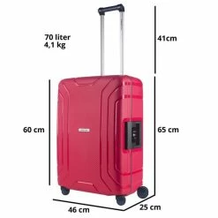 Coupon ???? CarryOn Steward TSA Reiskoffer - 65cm Trolley Met Kliksloten - Dubbele Wielen - Rood ???? -Samsonite Winkel 550x550 139