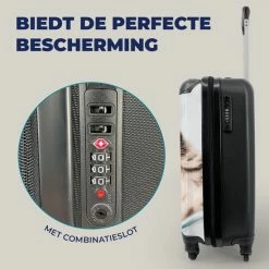 Alternative view of Promo ???? MuchoWow® Koffer - Kitten - Slaap - Bed - Past Binnen 55x40x20 Cm En 55x35x25 Cm - ???? Handbagage - Trolley - Fotokoffer - Cabin Size - Print ⭐