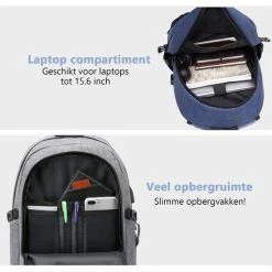 Nieuw ⭐ Kono Rugzak - Laptoptas 15 6 Inch - Rugtas Voor Mannen/Vrouwen - Schooltas Met USB Poort- Tas Voor School, Werk En Reizen - Blauw (E6715 NY) ???? 21 Nieuw ⭐ Kono Rugzak - Laptoptas 15 6 Inch - Rugtas Voor Mannen/Vrouwen - Schooltas Met USB Poort- Tas Voor School, Werk En Reizen - Blauw (E6715 NY) ???? -Samsonite Winkel 550x550 208