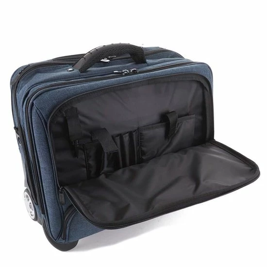 Goedkoopste ???? Dermata Business Laptop Trolley Canvas 3456CV Petrol ❤️ 9 Goedkoopste ???? Dermata Business Laptop Trolley Canvas 3456CV Petrol ❤️ - Afbeelding 7