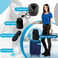 Korting ???? Good4You Memory Foam Reiskussen - Traagschuim Nek Kussen - Comfort Reiskussentje - Travel Pillow - Neksteun Voor Reis, Vliegtuig Of Auto - U-Vorm – Grijs ???? -Samsonite Winkel 550x550 25