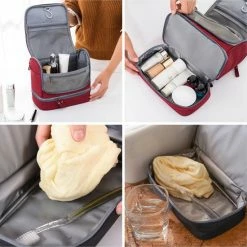 Goedkoopste ???? Rainbecom Toilettassen - Beautycases - Toilettas Met Haak - Reis Organizer - Rood ???? -Samsonite Winkel 550x550 295
