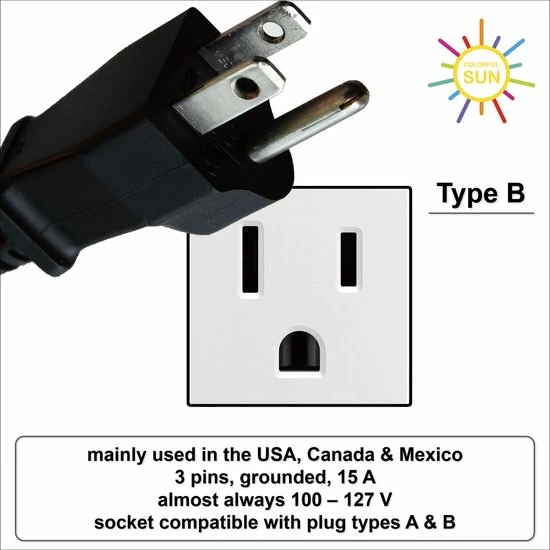 Flash-uitverkoop ⭐ Colorful Sun® Universele Wereldstekker - Amerika, China - Reisstekker Type A & B - 1 Stuk - Europa(EU) / UK / US / AU / FR / IT Naar USA, VS, Amerika, Canada, Mexico, Japan En China - Gratis Kabel Organiser - Wit ❤️ 5 Flash-uitverkoop ⭐ Colorful Sun® Universele Wereldstekker - Amerika, China - Reisstekker Type A & B - 1 Stuk - Europa(EU) / UK / US / AU / FR / IT Naar USA, VS, Amerika, Canada, Mexico, Japan En China - Gratis Kabel Organiser - Wit ❤️ - Afbeelding 3