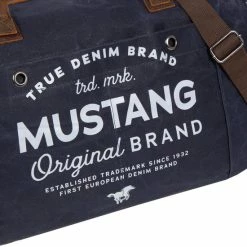 Aanbiedingen ⌛ Mustang® Official Mustang® Genua Sporttas - Weekendtas - Reistas - Sporttas - ???? Handbagage - 42 Liter - Canvas - Blue Denim ???? -Samsonite Winkel 550x550 387