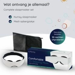 Alternative view of Hete verkoop ⭐ Numsy Luxe 3D Slaapmasker Unisex - Oogmasker Slaap - 100% Verduisterend ????