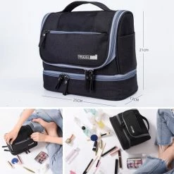 Beste deal ❤️ Rainbecom Toilettassen - Beautycases - Toilettas Met Haak - Reis Organizer - Zwart ???? 14 Beste deal ❤️ Rainbecom Toilettassen - Beautycases - Toilettas Met Haak - Reis Organizer - Zwart ???? -Samsonite Winkel 550x550 441