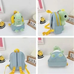 Alternative view of Beste Verkoop ???? Merkloos Rugtasje - Rugzak - Schooltas Met Knuffel Dinosaurus Lichtblauw - Geel - Dino - Jongens - Meisjes - Cadeau - Sinterklaas - Kerst - 1 Jaar - 2 Jaar ????
