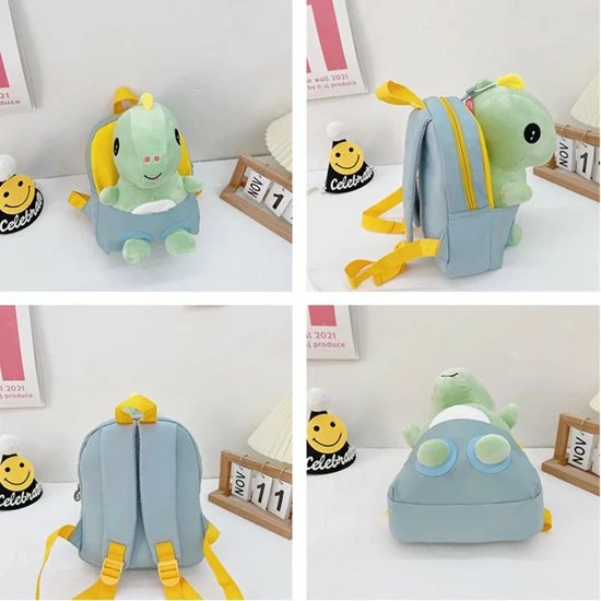 Beste Verkoop ???? Merkloos Rugtasje - Rugzak - Schooltas Met Knuffel Dinosaurus Lichtblauw - Geel - Dino - Jongens - Meisjes - Cadeau - Sinterklaas - Kerst - 1 Jaar - 2 Jaar ???? 4 Beste Verkoop ???? Merkloos Rugtasje - Rugzak - Schooltas Met Knuffel Dinosaurus Lichtblauw - Geel - Dino - Jongens - Meisjes - Cadeau - Sinterklaas - Kerst - 1 Jaar - 2 Jaar ???? - Afbeelding 2