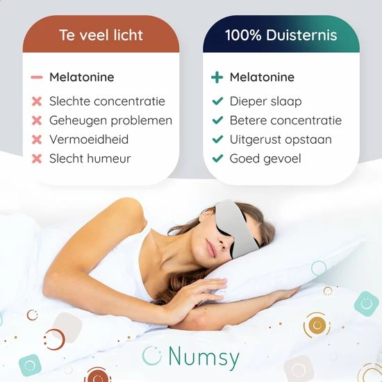 Hete verkoop ⭐ Numsy Luxe 3D Slaapmasker Unisex - Oogmasker Slaap - 100% Verduisterend ???? 7 Hete verkoop ⭐ Numsy Luxe 3D Slaapmasker Unisex - Oogmasker Slaap - 100% Verduisterend ???? - Afbeelding 5