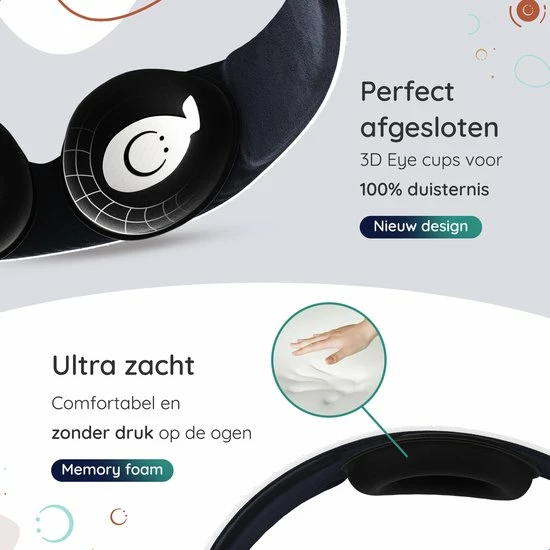 Hete verkoop ⭐ Numsy Luxe 3D Slaapmasker Unisex - Oogmasker Slaap - 100% Verduisterend ???? 11 Hete verkoop ⭐ Numsy Luxe 3D Slaapmasker Unisex - Oogmasker Slaap - 100% Verduisterend ???? - Afbeelding 9