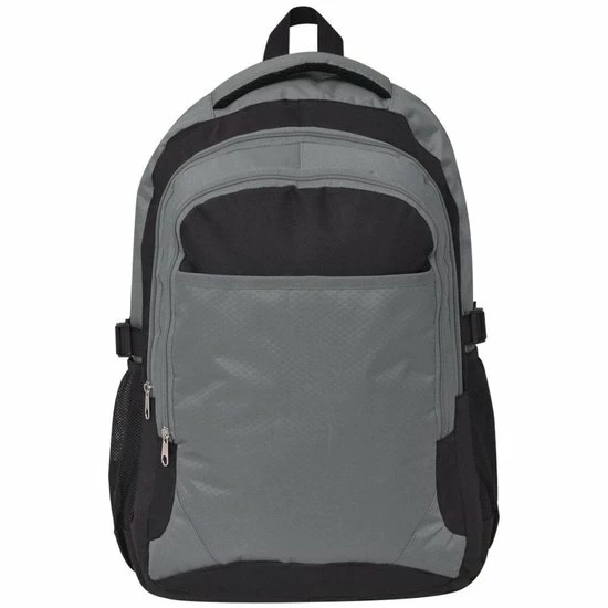 Hete verkoop ???? VidaXL Rugzak Voor School 40 L Zwart En Grijs ???? 6 Hete verkoop ???? VidaXL Rugzak Voor School 40 L Zwart En Grijs ???? - Afbeelding 4
