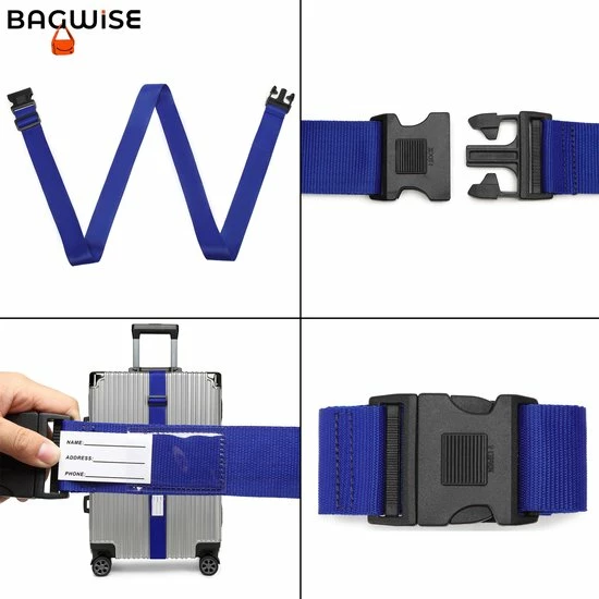 Aanbiedingen ❤️ Bagwise 2 X Kofferriem - Bagage Band - Luggage Belt - Bagage Gordel -Afstelbaar - 200cm X 5 Cm - Blauw ✔️ 6 Aanbiedingen ❤️ Bagwise 2 X Kofferriem - Bagage Band - Luggage Belt - Bagage Gordel -Afstelbaar - 200cm X 5 Cm - Blauw ✔️ - Afbeelding 4