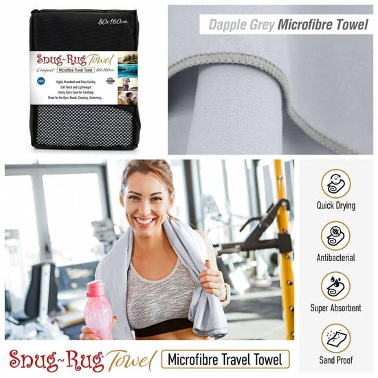 Korting ???? Snug Rug - Handdoeken - Microvezel Handdoek - Badhanddoeken - Badlaken - Reishanddoek - Badhanddoek - Badlakens - 80 X 160 Cm - Grijs ⭐ 10 Korting ???? Snug Rug - Handdoeken - Microvezel Handdoek - Badhanddoeken - Badlaken - Reishanddoek - Badhanddoek - Badlakens - 80 X 160 Cm - Grijs ⭐ - Afbeelding 8