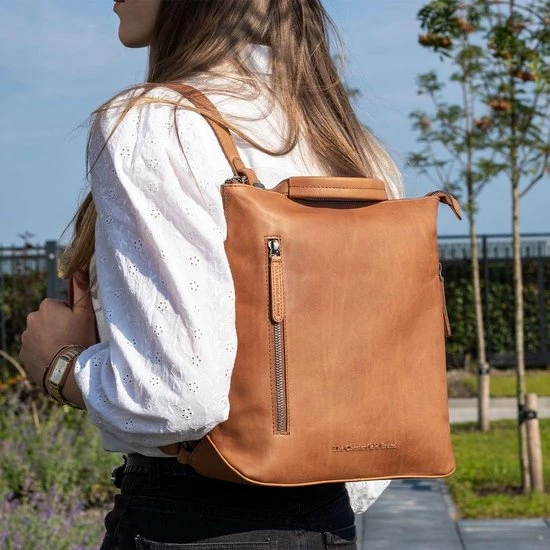 Begroting ❤️ Chesterfield Elise Leren Rugzak - Cognac ???? 11 Begroting ❤️ Chesterfield Elise Leren Rugzak - Cognac ???? - Afbeelding 9