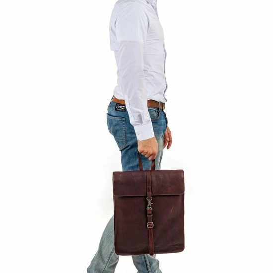 Goedkoop ???? Burkely Antique Avery Unisex Leren Rugzak - Bruin ???? 14 Goedkoop ???? Burkely Antique Avery Unisex Leren Rugzak - Bruin ???? - Afbeelding 12