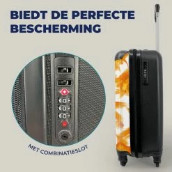 Alternative view of Beste deal ???? MuchoWow® Koffer - Goudvissen - Wit - Vissen - Past Binnen 55x40x20 Cm En 55x35x25 Cm - ???? Handbagage - Trolley - Fotokoffer - Cabin Size - Print ????