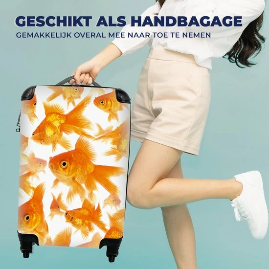 Beste deal ???? MuchoWow® Koffer - Goudvissen - Wit - Vissen - Past Binnen 55x40x20 Cm En 55x35x25 Cm - ???? Handbagage - Trolley - Fotokoffer - Cabin Size - Print ???? 5 Beste deal ???? MuchoWow® Koffer - Goudvissen - Wit - Vissen - Past Binnen 55x40x20 Cm En 55x35x25 Cm - ???? Handbagage - Trolley - Fotokoffer - Cabin Size - Print ???? - Afbeelding 3