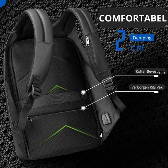 Flash-uitverkoop ???? Thuys Anti Diefstal Rugzak - Anti Diefstal Tas USB En AUX - Anti Theft ???? Backpack Waterafstotend - Voor 15.6 Inch Laptop - Hoogwaardig ???? 8 Flash-uitverkoop ???? Thuys Anti Diefstal Rugzak - Anti Diefstal Tas USB En AUX - Anti Theft ???? Backpack Waterafstotend - Voor 15.6 Inch Laptop - Hoogwaardig ???? - Afbeelding 6