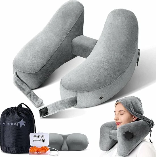 Kopen ???? Sunany Nekkussen, Opblaasbaar Reiskussen, Ondersteunt Comfortabel Hoofd, Nek En Kin, Vliegtuigkussen Met Zachte Velours, Hoed, Draagbaar Trekkoord, 3D-oogmasker En Oordopjes (grijs) ???? 3 Kopen ???? Sunany Nekkussen, Opblaasbaar Reiskussen, Ondersteunt Comfortabel Hoofd, Nek En Kin, Vliegtuigkussen Met Zachte Velours, Hoed, Draagbaar Trekkoord, 3D-oogmasker En Oordopjes (grijs) ????