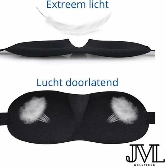 Hete verkoop ✔️ JML Luxe Slaapmasker - 100% Verduisterend - Zwart - 2 Stuks ???? 6 Hete verkoop ✔️ JML Luxe Slaapmasker - 100% Verduisterend - Zwart - 2 Stuks ???? - Afbeelding 4