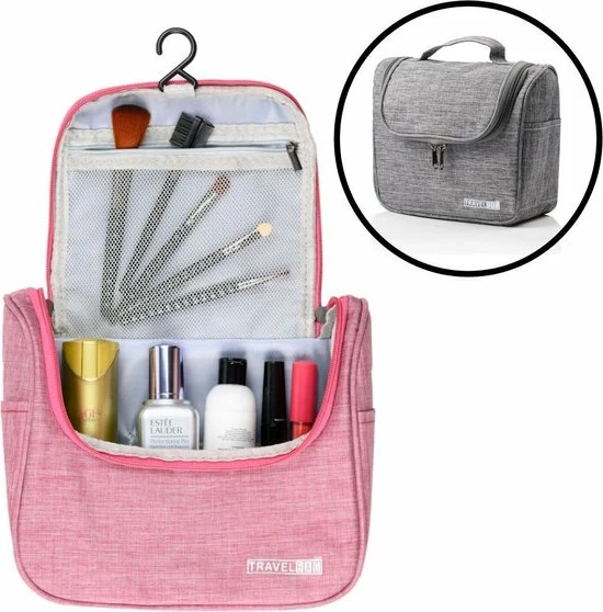Beste deal ???? Merkloos Decopatent® Ophangbare Toilettas Met Haak - Dames & Heren - Travel Bag Organizer - Waterdichte Reis Tas - Mannen & Vrouwen - Grijs ???? 3 Beste deal ???? Merkloos Decopatent® Ophangbare Toilettas Met Haak - Dames & Heren - Travel Bag Organizer - Waterdichte Reis Tas - Mannen & Vrouwen - Grijs ????
