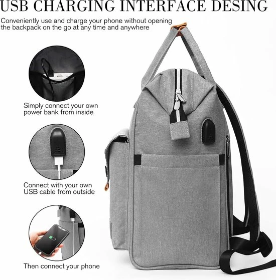 Hete verkoop ???? RJEU Laptop Rugzak 15.6 Inch Stijlvolle Computer Rugzak College School Tassen Met USB-poort Waterafstotend Casual Dagrugzak Laptoptas ???? 4 Hete verkoop ???? RJEU Laptop Rugzak 15.6 Inch Stijlvolle Computer Rugzak College School Tassen Met USB-poort Waterafstotend Casual Dagrugzak Laptoptas ???? - Afbeelding 2
