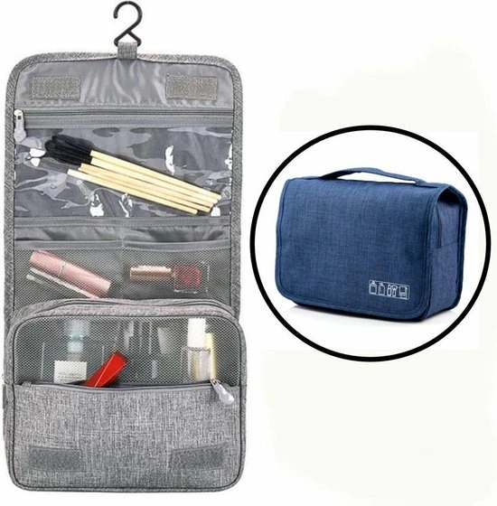 Promo ???? Merkloos Decopatent® Ophangbare Toilettas Met Haak - Dames & Heren - Travel Bag Organizer - Waterdichte Reis Tas - Mannen & Vrouwen - Blauw ???? 3 Promo ???? Merkloos Decopatent® Ophangbare Toilettas Met Haak - Dames & Heren - Travel Bag Organizer - Waterdichte Reis Tas - Mannen & Vrouwen - Blauw ????