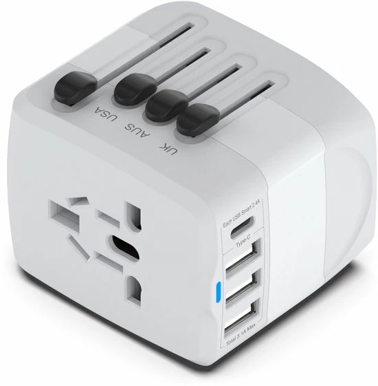 Flash-uitverkoop ???? Ar202 Universele Wereldstekker Met 4 USB-C En USB Poorten - Internationale Reisstekker Voor 150+ Landen - EU - Engeland (UK) - Amerika (USA) - Australië - Azië - Zuid Amerika - Reis Adapter - Wereld Stekker - Oplader – Wit ???? 10 Flash-uitverkoop ???? Ar202 Universele Wereldstekker Met 4 USB-C En USB Poorten - Internationale Reisstekker Voor 150+ Landen - EU - Engeland (UK) - Amerika (USA) - Australië - Azië - Zuid Amerika - Reis Adapter - Wereld Stekker - Oplader – Wit ???? - Afbeelding 8