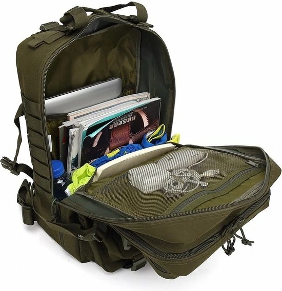 Beste Verkoop ???? Hoobi® Army ???? Backpack In Camouflage Groen - Grote Capaciteit - Tactical Rugzak - Waterdichte Militaire Rugtas – Outdoor Survival Tas - 50L Inhoud ???? 6 Beste Verkoop ???? Hoobi® Army ???? Backpack In Camouflage Groen - Grote Capaciteit - Tactical Rugzak - Waterdichte Militaire Rugtas – Outdoor Survival Tas - 50L Inhoud ???? - Afbeelding 4