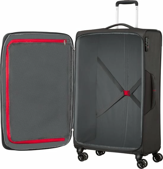 Flash-uitverkoop ???? American Tourister Reiskoffer - Crosstrack Spinner 79/29 Tsa Uitbreidbaar (Large) Grey/Red ???? 5 Flash-uitverkoop ???? American Tourister Reiskoffer - Crosstrack Spinner 79/29 Tsa Uitbreidbaar (Large) Grey/Red ???? - Afbeelding 3