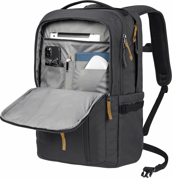Nieuw ???? Jack Wolfskin Jack Pot De Luxe - Rugzak - Unisex - Laptop - 32 Liter - Grijs ???? 6 Nieuw ???? Jack Wolfskin Jack Pot De Luxe - Rugzak - Unisex - Laptop - 32 Liter - Grijs ???? - Afbeelding 4