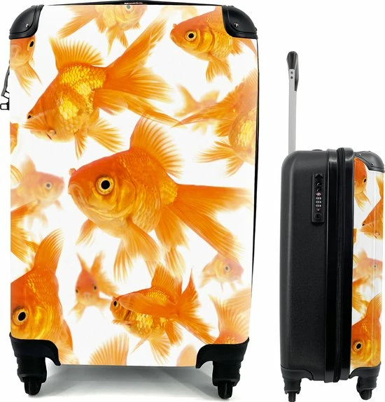 Beste deal ???? MuchoWow® Koffer - Goudvissen - Wit - Vissen - Past Binnen 55x40x20 Cm En 55x35x25 Cm - ???? Handbagage - Trolley - Fotokoffer - Cabin Size - Print ???? 3 Beste deal ???? MuchoWow® Koffer - Goudvissen - Wit - Vissen - Past Binnen 55x40x20 Cm En 55x35x25 Cm - ???? Handbagage - Trolley - Fotokoffer - Cabin Size - Print ????