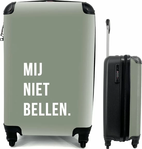 Beste deal ???? MuchoWow® Koffer - Quotes - Spreuken - Mij Niet Bellen. - Groen - Past Binnen 55x40x20 Cm En 55x35x25 Cm - ???? Handbagage - Trolley - Fotokoffer ???? 3 Beste deal ???? MuchoWow® Koffer - Quotes - Spreuken - Mij Niet Bellen. - Groen - Past Binnen 55x40x20 Cm En 55x35x25 Cm - ???? Handbagage - Trolley - Fotokoffer ????