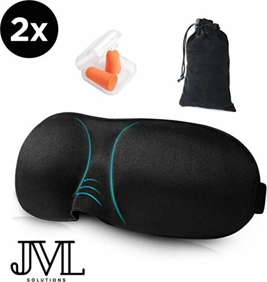 Hete verkoop ✔️ JML Luxe Slaapmasker - 100% Verduisterend - Zwart - 2 Stuks ???? 3 Hete verkoop ✔️ JML Luxe Slaapmasker - 100% Verduisterend - Zwart - 2 Stuks ????