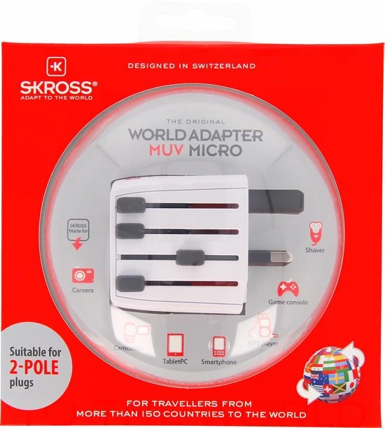 Gloednieuw ???? SKROSS Reisstekker World Adapter MUV Micro ???? 12 Gloednieuw ???? SKROSS Reisstekker World Adapter MUV Micro ???? - Afbeelding 10