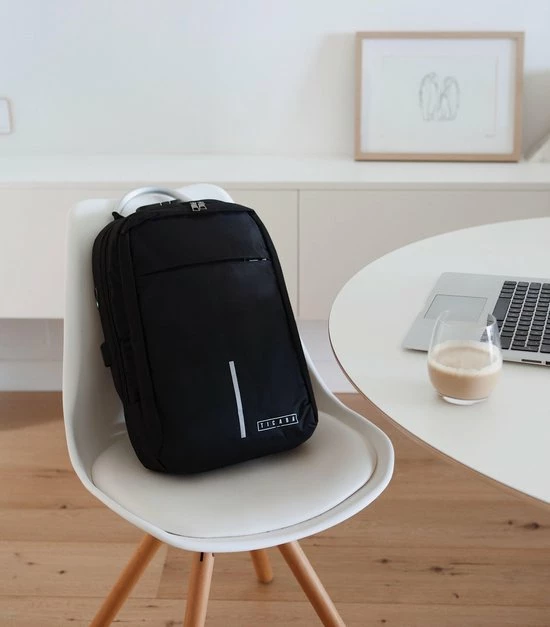 Hete verkoop ???? Ticaba Smith - Waterafstotende Anti Diefstal Laptop Rugzak Inclusief Usb Oplaadstation - 14 T/m 15,6 Inch - Rugtas Voor Dames En Heren - Zwart ❤️ 10 Hete verkoop ???? Ticaba Smith - Waterafstotende Anti Diefstal Laptop Rugzak Inclusief Usb Oplaadstation - 14 T/m 15,6 Inch - Rugtas Voor Dames En Heren - Zwart ❤️ - Afbeelding 8