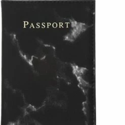 Beste deal ⭐ Whoopdeals Paspoort Cover Marmer Zwart Paspoorthoes Paspoorthouder Paspoort Hoesje Mapje ????