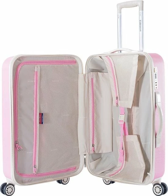 Gloednieuw ⭐ Decent Star Maxx Large Koffer - 76 Cm - TSA Slot - Pastel Roze ???? 6 Gloednieuw ⭐ Decent Star Maxx Large Koffer - 76 Cm - TSA Slot - Pastel Roze ???? - Afbeelding 4