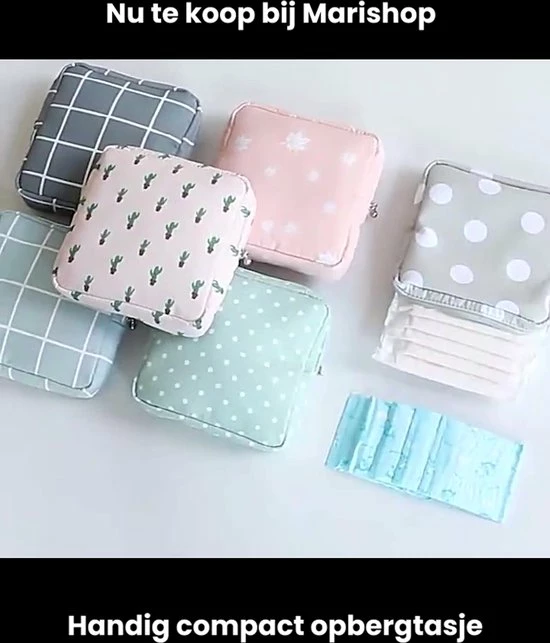 Korting ❤️ Marishop Maandverband Tasje - Make-up Tasje - Handig Opberg Tasje - Dames - Beige Plant ???? 4 Korting ❤️ Marishop Maandverband Tasje - Make-up Tasje - Handig Opberg Tasje - Dames - Beige Plant ???? - Afbeelding 2